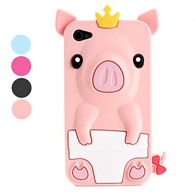 Case Estilo Porquinho para iPhone 4 e 4S (cores sortidas)